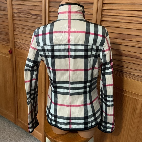 Reversible lambkin British plaid/baby pink zipper jacket size medium - Picture 7 of 16